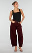 Bordeaux Barrel Jeans met Hoge Taille