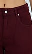 Bordeaux Barrel Jeans met Hoge Taille