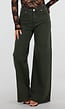 NEW120826 Donkergroene Wide Leg Jeans