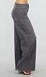 Grijze Wide Leg Jeans met Zebraprint en Lichte Stretch
