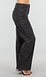 Grijze Straight Leg Jeans met Panterprint en Lichte Stretch