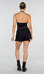 Zwarte Halter Sport Top met Verstelbaar Halterbandje, Uitneembare Pads en Stretch