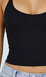 Zwarte Halter Sport Top met Verstelbaar Halterbandje, Uitneembare Pads en Stretch