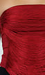 Bordeauxrode Strapless Fringe Top met Stretch
