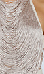 Champagne Halter Fringe Top met Verstelbare Rugsluiting