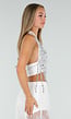 Zilverkleurige Bodychain met Strass Stenen en Kettingen