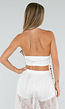 Zilverkleurige Bodychain met Strass Stenen en Kettingen