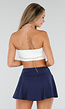 Blauwe Kralen Bodychain met Parels, Schelpen en Vlinders