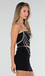 Zilverkleurige Bodychain met Choker en Verstelbare Rugsluiting