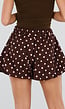 Bruine Ballon Short met Roze Stippen en Bubble Hem