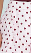 Roze Ballon Short met Bordeaux Stippen en Bubble Hem