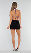Paarse Halter Top met Pailletten, Glitter en Puntzoom