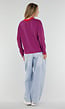 Rood Blauwe Gestreepte Top met Lange Mouwen en Ronde Hals
