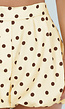 Gele Ballon Short met Bruine Stippen en Bubble Hem