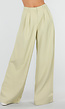 NEW120826 Pistache Groene Tall Wide Leg Broek