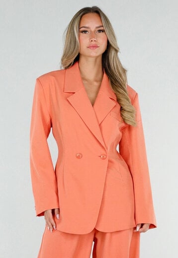 NEW190826 Koraal Double Breasted Blazer