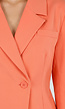 Coral Double Breasted Blazer met Reverskraag