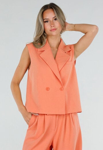 NEW190826 Coral Mouwloos Gilet