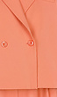Koraalkleurig Mouwloos Gilet met Double Breasted Knoopsluiting