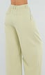 Pistachegroene Wide Leg Broek met Plooien