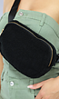 Zwarte Fluffy Crossbody Tas