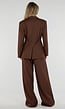 Bruine Double Breasted Blazer met Reverskraag
