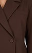 Bruine Double Breasted Blazer met Reverskraag