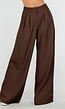 Bruine Tall Wide Leg Broek
