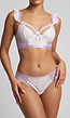 Lila Lingerie Set met Kant en Beugel Bh