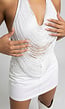 Witte Halter Franjetop met Padded Ondertop