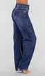 Blauwe Denim Tall Barrel Jeans met Hoge Taille en Lange Pijpen