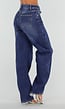 Blauwe Denim Tall Barrel Jeans met Hoge Taille en Lange Pijpen