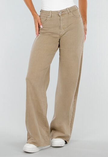 Beige Tall Jeans met Straight Leg