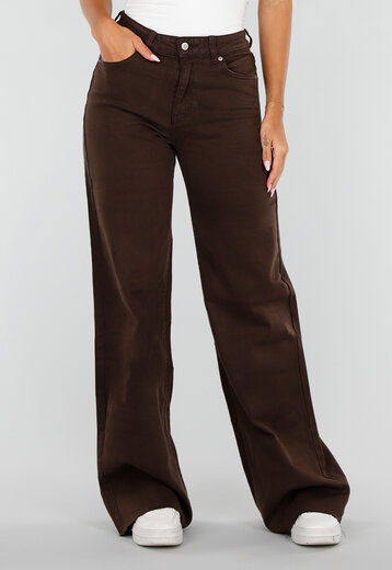 NEW020926 Bruine Tall Jeans met Straight Leg