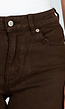 Bruine Denim Tall Jeans met Straight Leg, Hoge Taille en Lange Pijpen