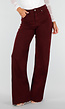 Bordeauxrode Denim Tall Jeans met Straight Leg en Extra Lange Pijpen