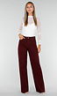 Bordeauxrode Denim Tall Jeans met Straight Leg en Extra Lange Pijpen