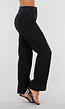 Zwarte Denim Straight Leg Jeans met Brede Omslag