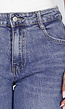 Blauwe Denim Barrel Cargo Jeans met Zijzakken