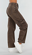 Bruine Denim Cargo Barrel Jeans met Zijzakken