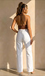 Bruine Halter Franjetop met Padded Ondertop