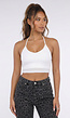 Witte Halter Franjetop met Padded Ondertop