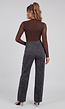 Bruine Mesh Body met Lange Mouwen en Gedrapeerde Hoge Hals