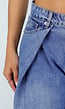 Blauwe Barrel Jeans met Plooidetails en Wijde Pijpen