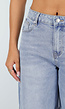 Lichtblauwe Barrel Jeans met Siernaden en Lange Pijpen