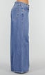 Low Waist Blauwe Wide Leg Jeans met Lange Wijde Pijpen