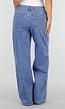 Low Waist Blauwe Wide Leg Jeans met Lange Wijde Pijpen