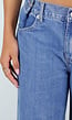 Low Waist Blauwe Wide Leg Jeans met Lange Wijde Pijpen
