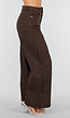 Bruine Wide Leg Jeans met Krijtstreep en Steekzakken