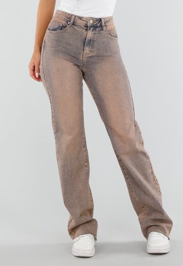 CAMPAGNEJEANS Dirty Beige High Waist Tall Jeans met Stretch